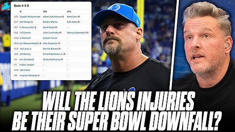 Will The Lions Injury Issues Cost Them Their Super Bowl Hopes? | Pat McAfee Show