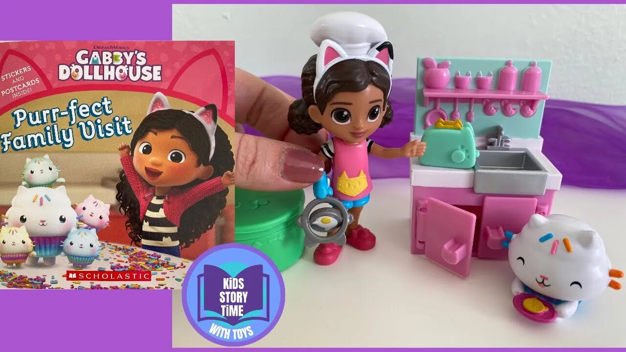 GABBY’S DOLLHOUSE TOYS PRETEND PLAY PURR-FECT FAMILY VISIT READ ALOUD