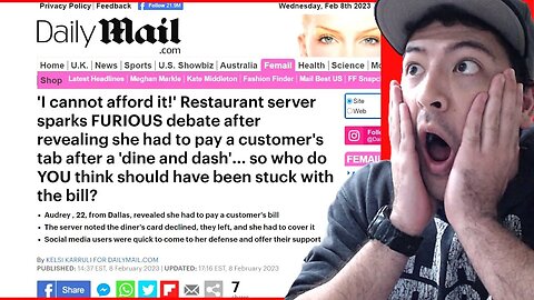 Server FORCED To Pay For Dine And Dash Tab