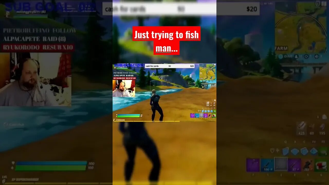 just trying to fish,man #shorts #gaming #funnymoments #fortniteclips