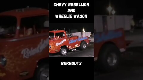 Chevy Rebellion and Wheelie Wagon Burnouts! #shorts