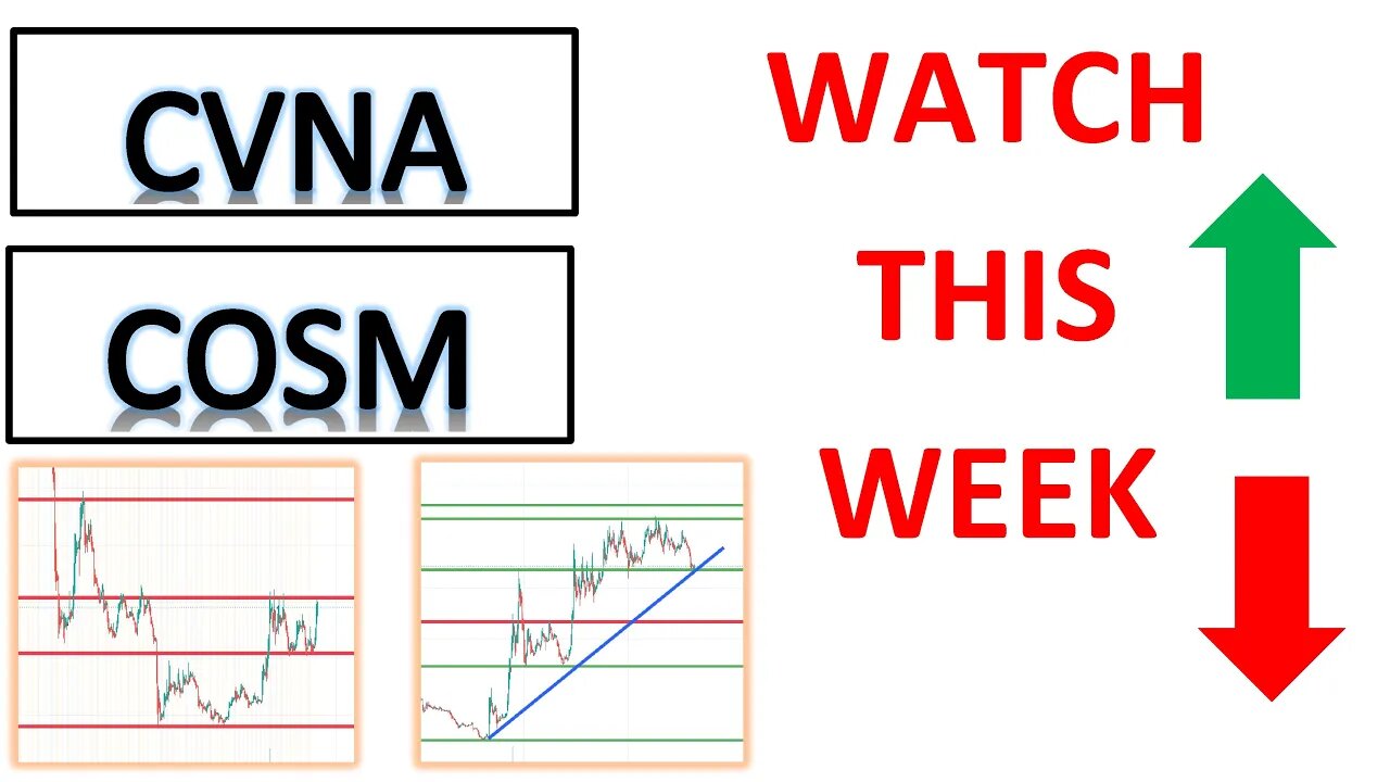 #CVNA 🔥 #COSM 🔥 watch these two this week! Could fly! sitting at important price point $COSM $CVNA