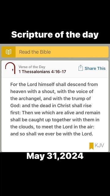 05/31/24 Scripture of the Day