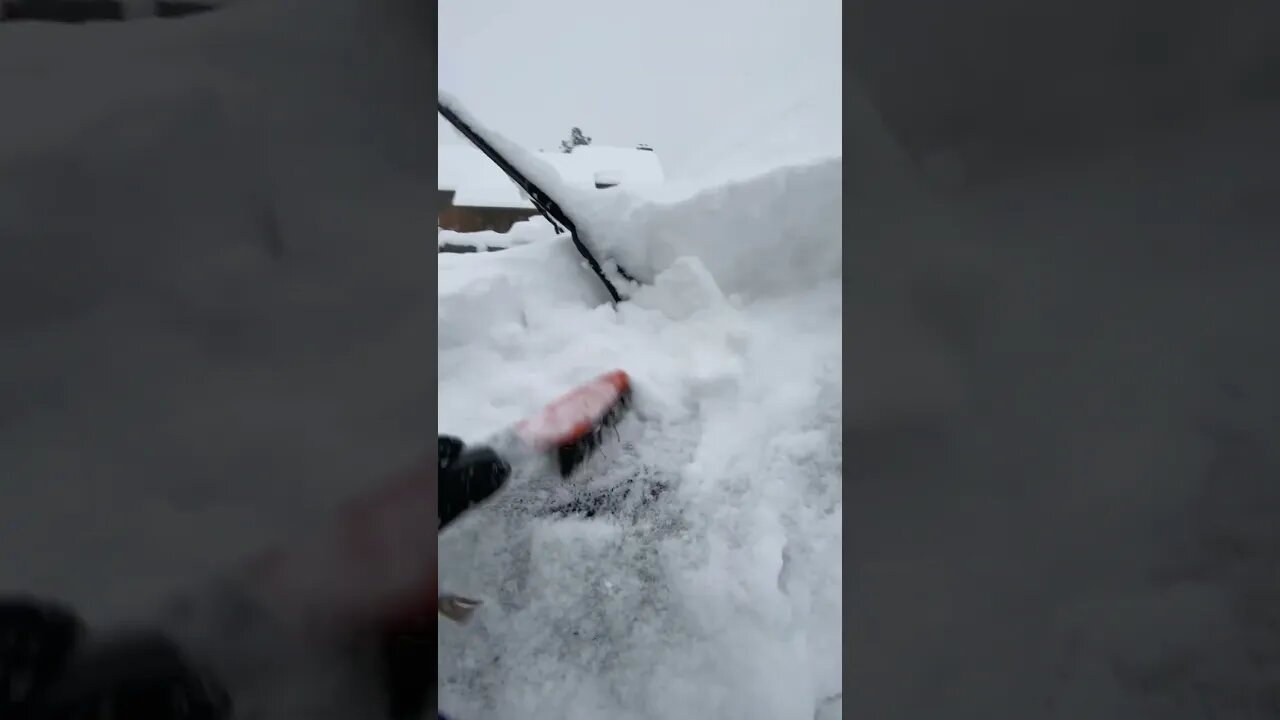 Clearing the overnight snowfall in Big Sky, MT! So amazing!