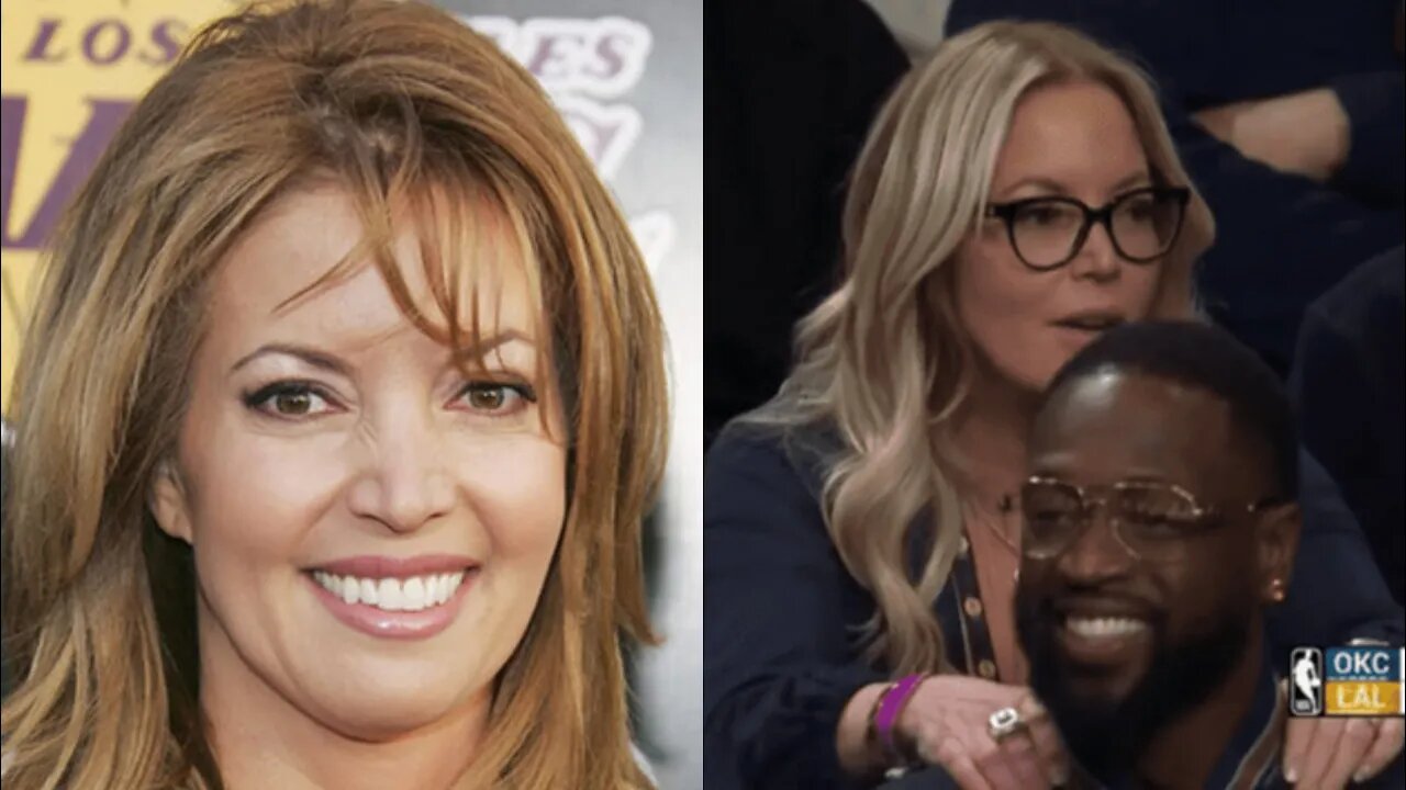 61 YO Lakers Owner Jeanie Buss Gets CLOWNED After She's Caught RUBBING On Dwyane Wade At Lakers Game