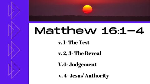 Matthew 16:1-4