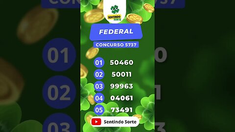 🍀 Resultado FEDERAL 5737 | Sentindo Sorte #shorts