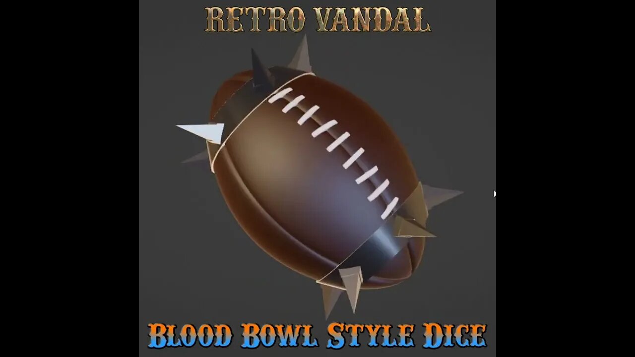 Made this Blood Bowl Ball style dice in Blender 3D and 3D Printed it