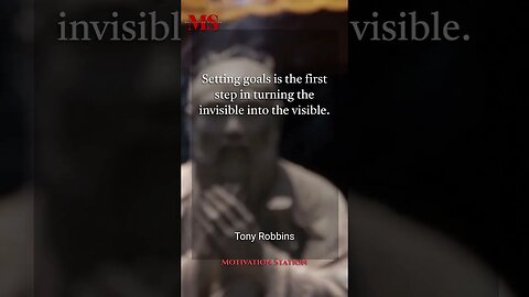 'Setting goals is the first step in turning the invisible into the visible' - Tony Robbins #shorts