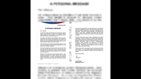 A PERSONAL MESSAGE & the Number 47