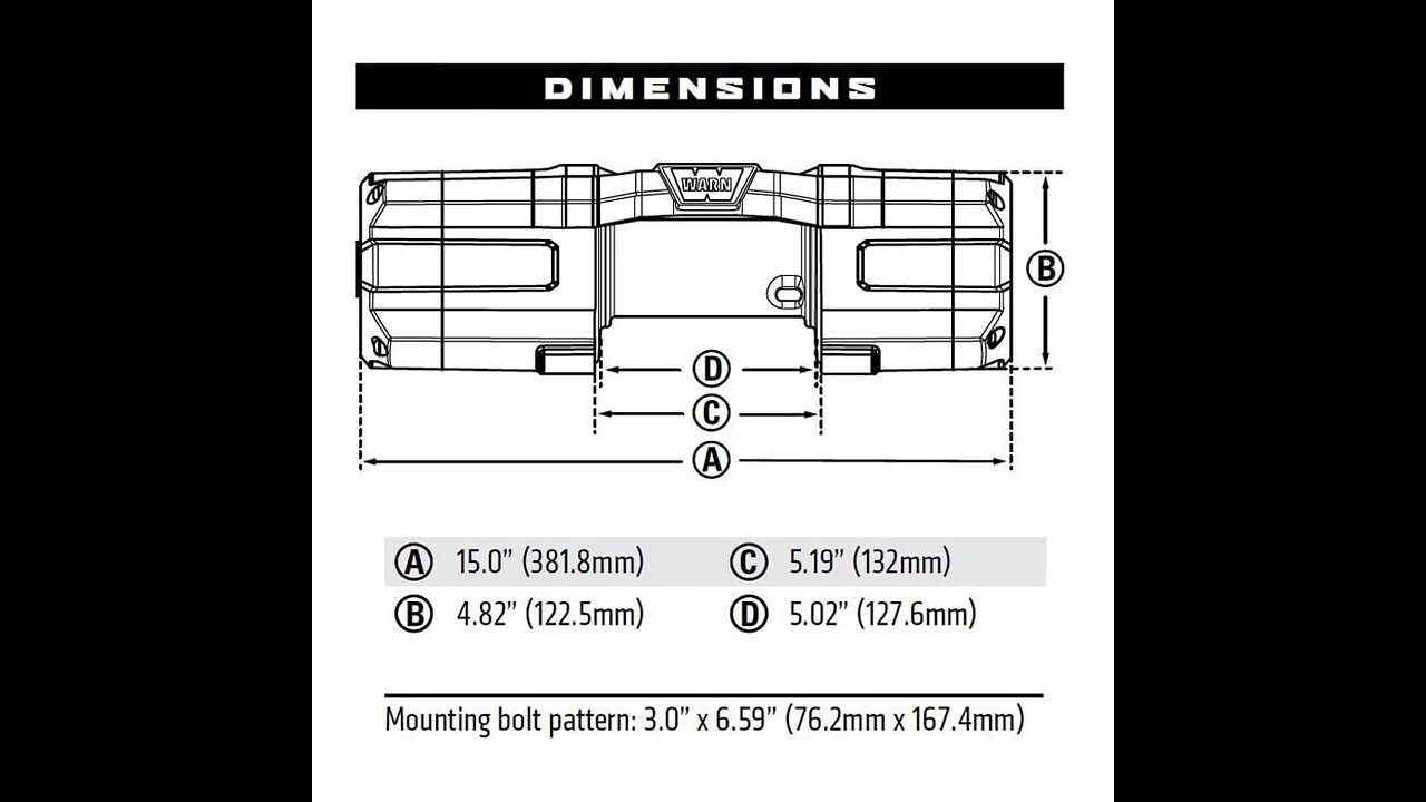 WARN 101150 AXON 55-S Powersports Winch with Spydura Synthetic Cable Rope: 14" Diameter x 50'...