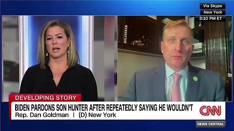 On CNN, Dan Goldman is shown clip of himself saying Joe Biden wouldn't pardon son Hunter (extended)