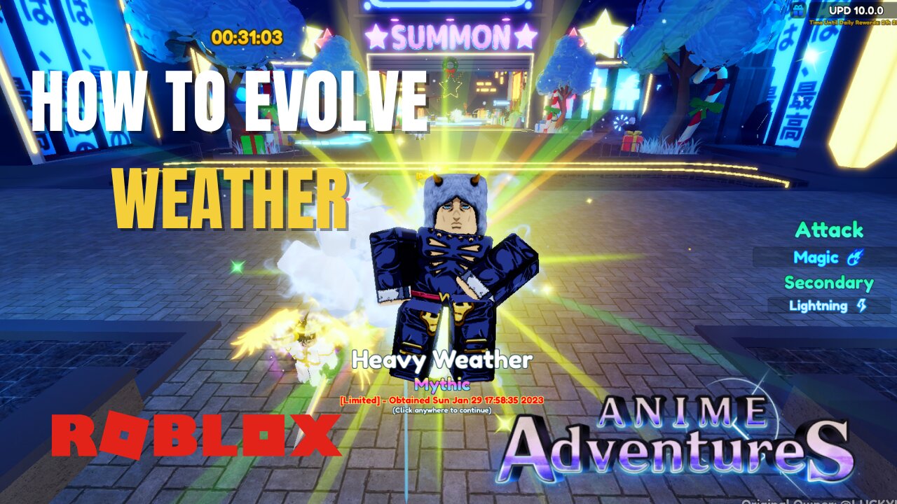 How to easy Evo Weather in [UPD 10] Anime Adventures