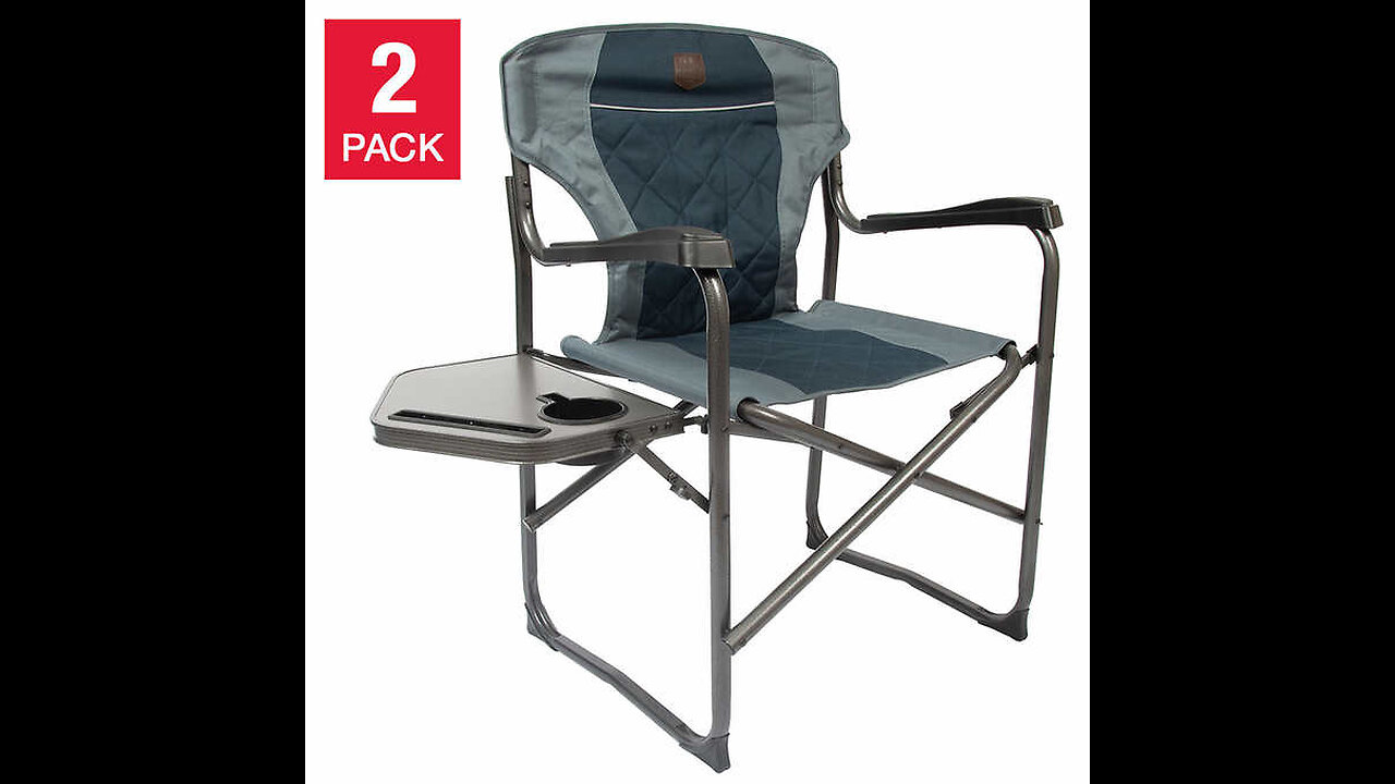 Timber Ridge Camping Chair 400lbs Folding Padded Hard Arm Chair High Back Lawn Chair Ergonomic...