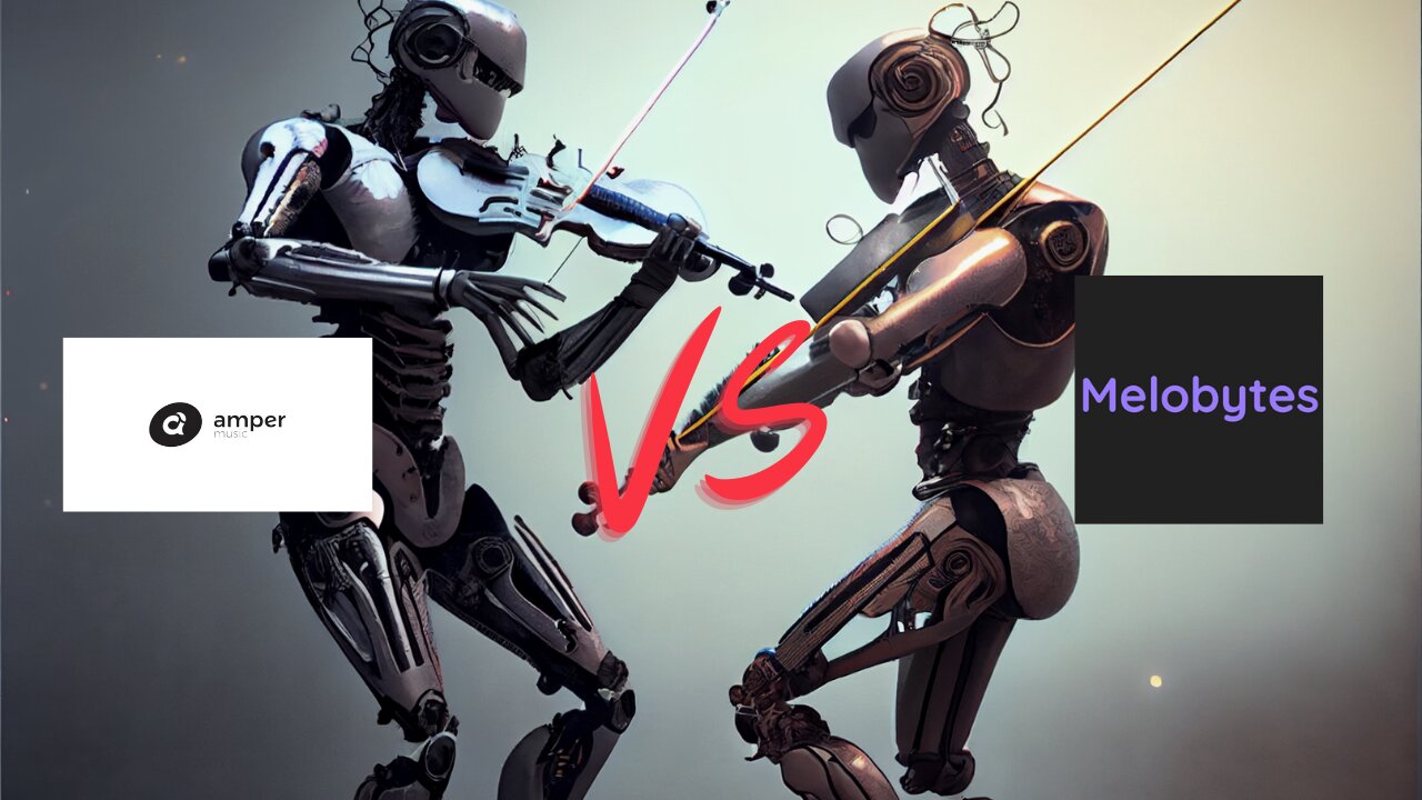 Amper music AI vs Melobytes AI