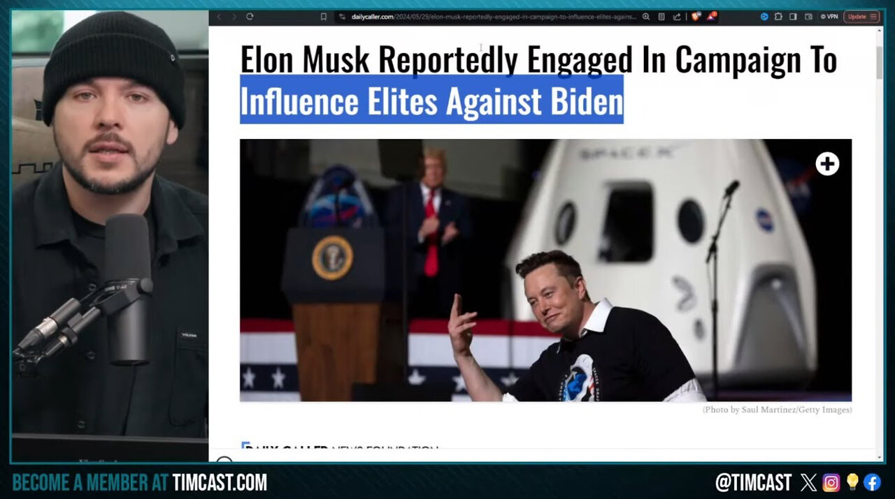 Elon Musk DECLARES WAR On Biden, Holds Meetings To TURN Elites AGAINST Biden