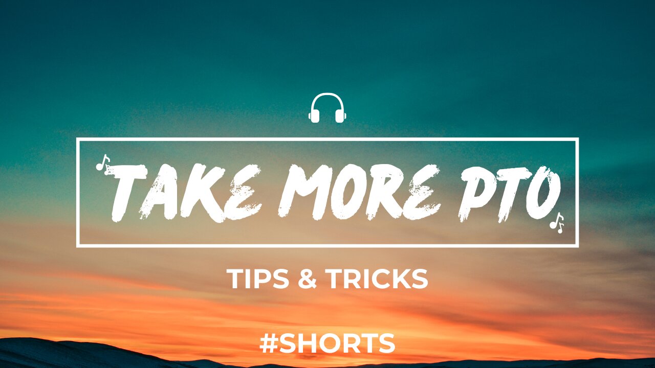 Give yourself more PTO! #shorts