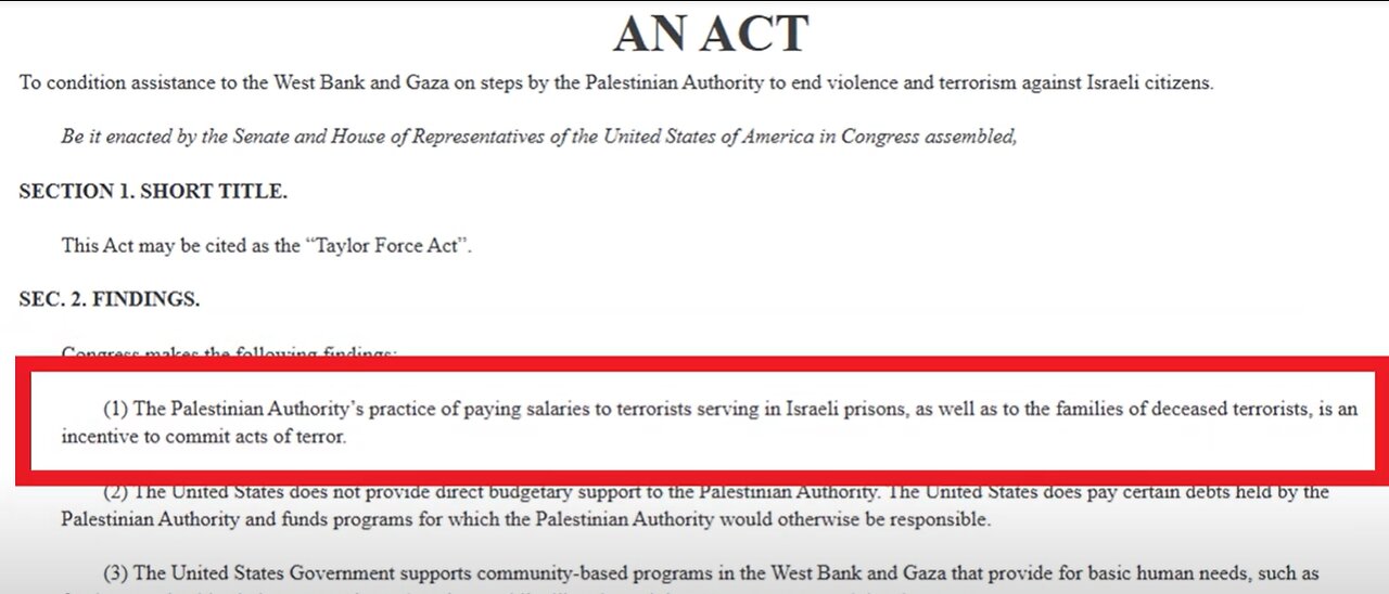BIDEN ADMINISTRATION SUPPORTS PALESTINIAN AUTHORITIES TO KILL MORE ISRAELIS