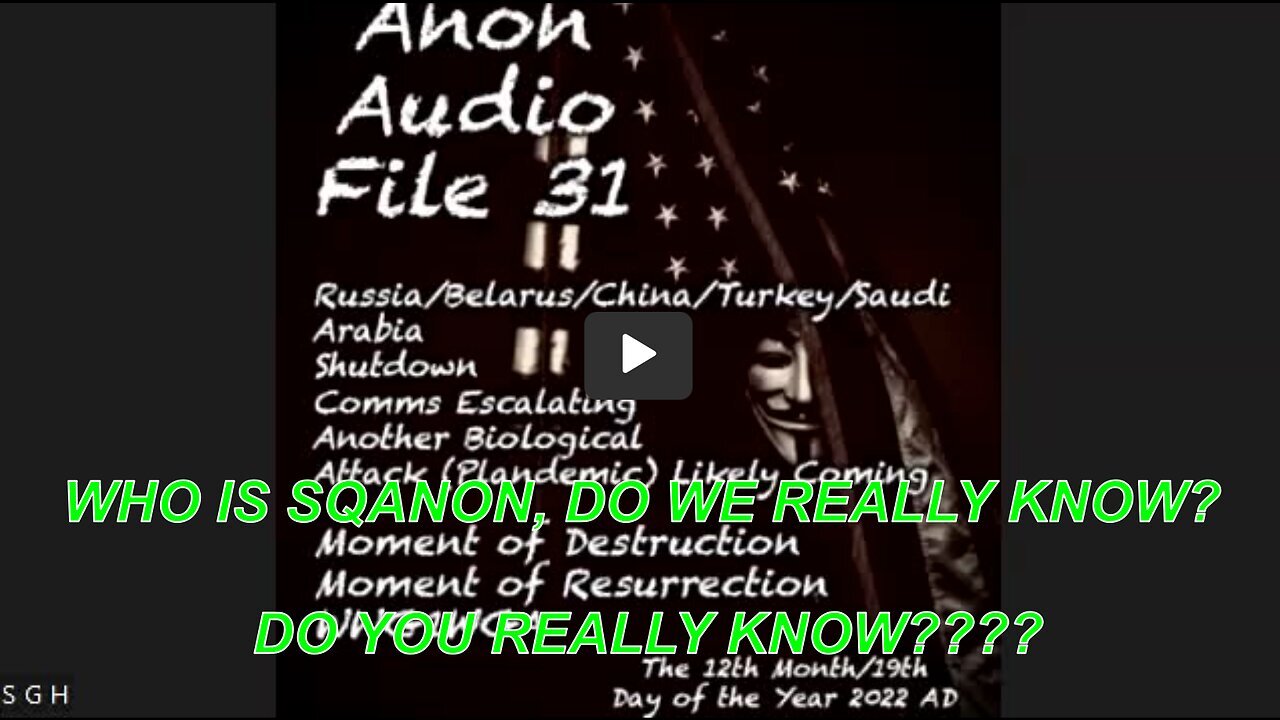 SGAnon Joins The Truthstream Boys W/ Latest On Ukraine, Dumbs, Bio-Weapon W/ Answer..