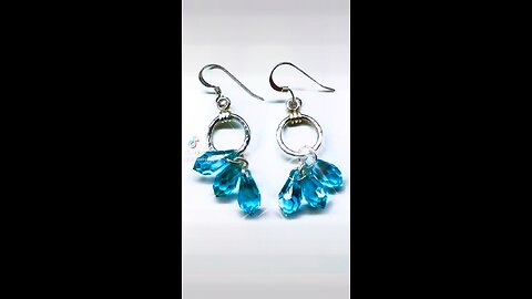 Aqua Droplets Earrings