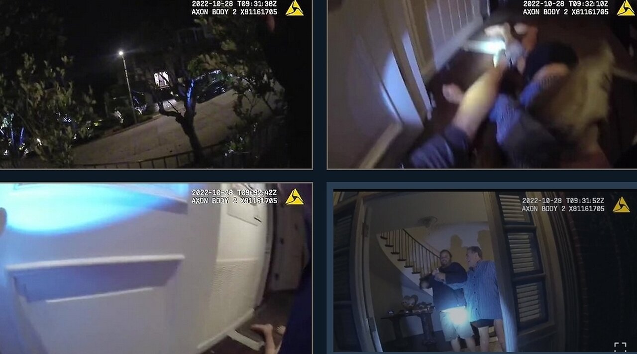 The Paul Pelosi hammer attack video has officially been released