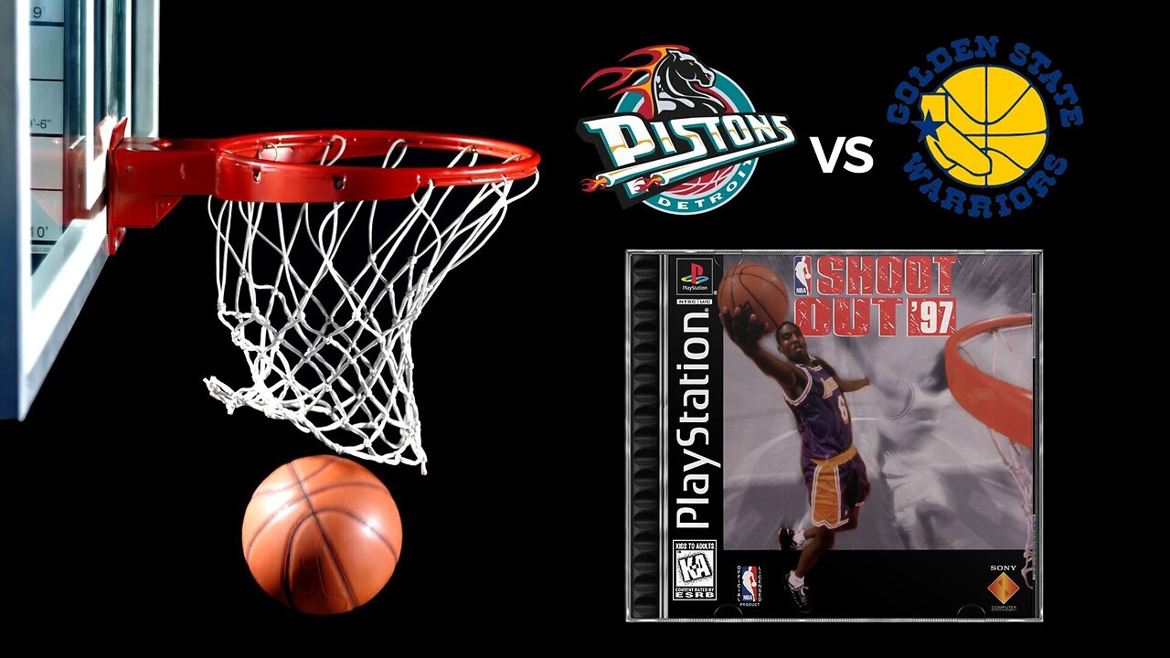 NBA ShootOut '97 - Pistons vs Warriors Gameplay 🏀