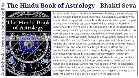 The Hindu Book of Astrology - Bhakti Seva