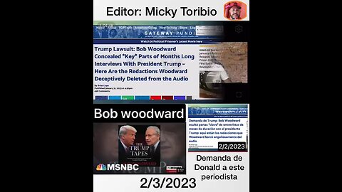Trump demanda a periodista Bob woodward