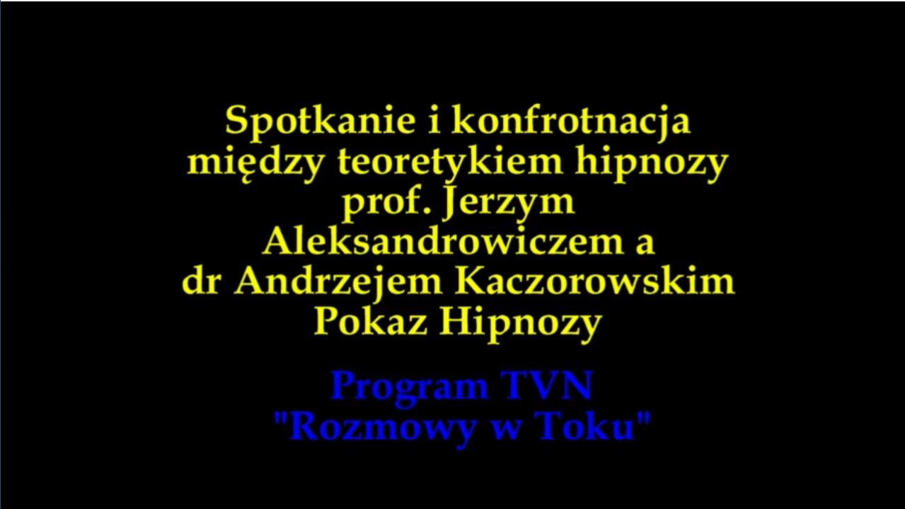 HIPNOZA TELEWIZYJNA - MEDIALNA,CZŁOWIEK W TRANSIE HIPNOZY W STUDIO, PSYCHOMAUNIPULACJA, ROZMOWY W TOKU TVN-2004 r