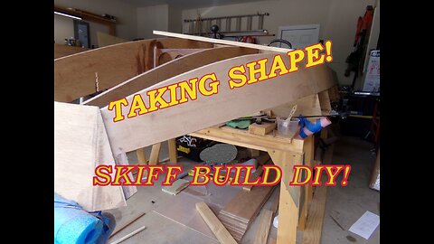 Hull is Taking Shape, Flats Skiff Boat Build - July 2021