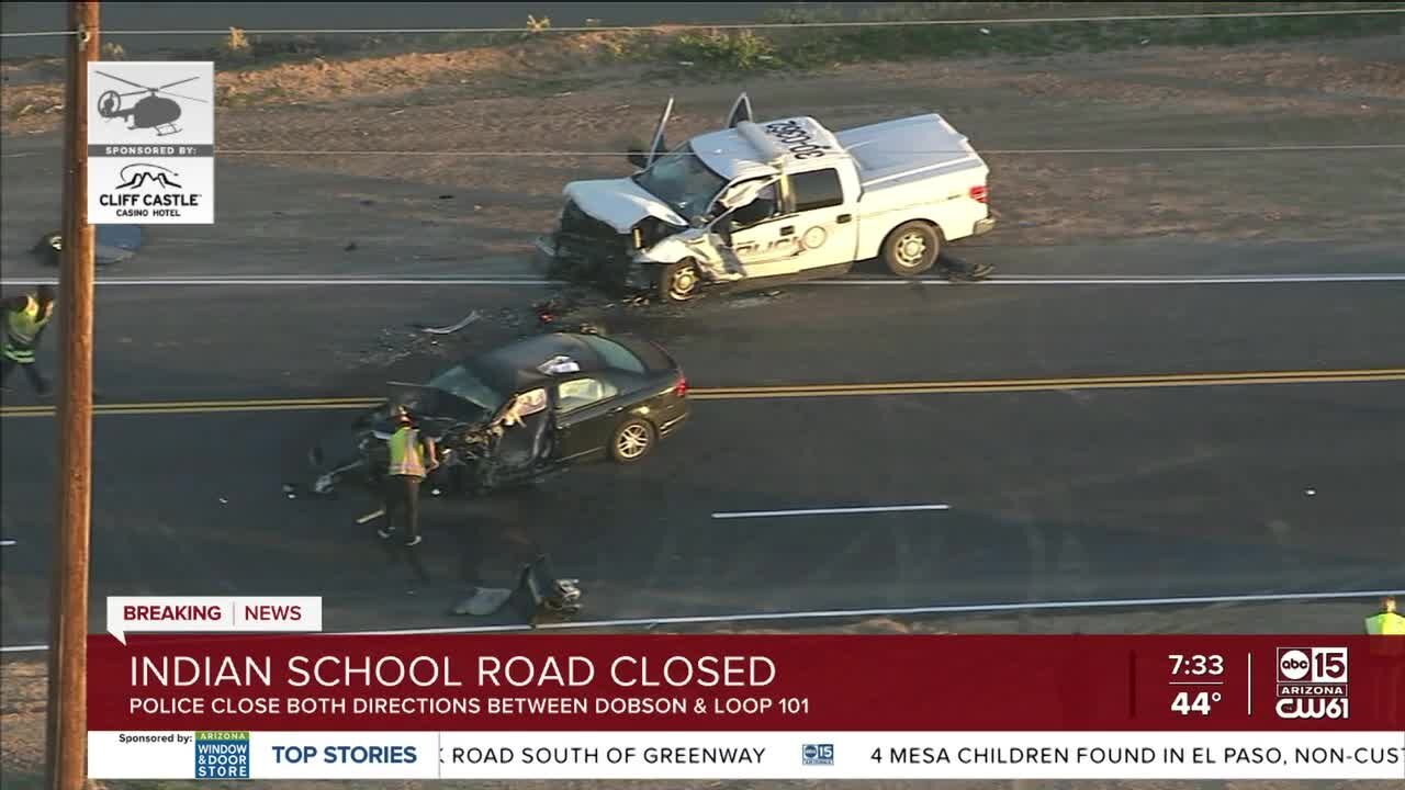 Salt River police officer involved in crash in northeast Valley