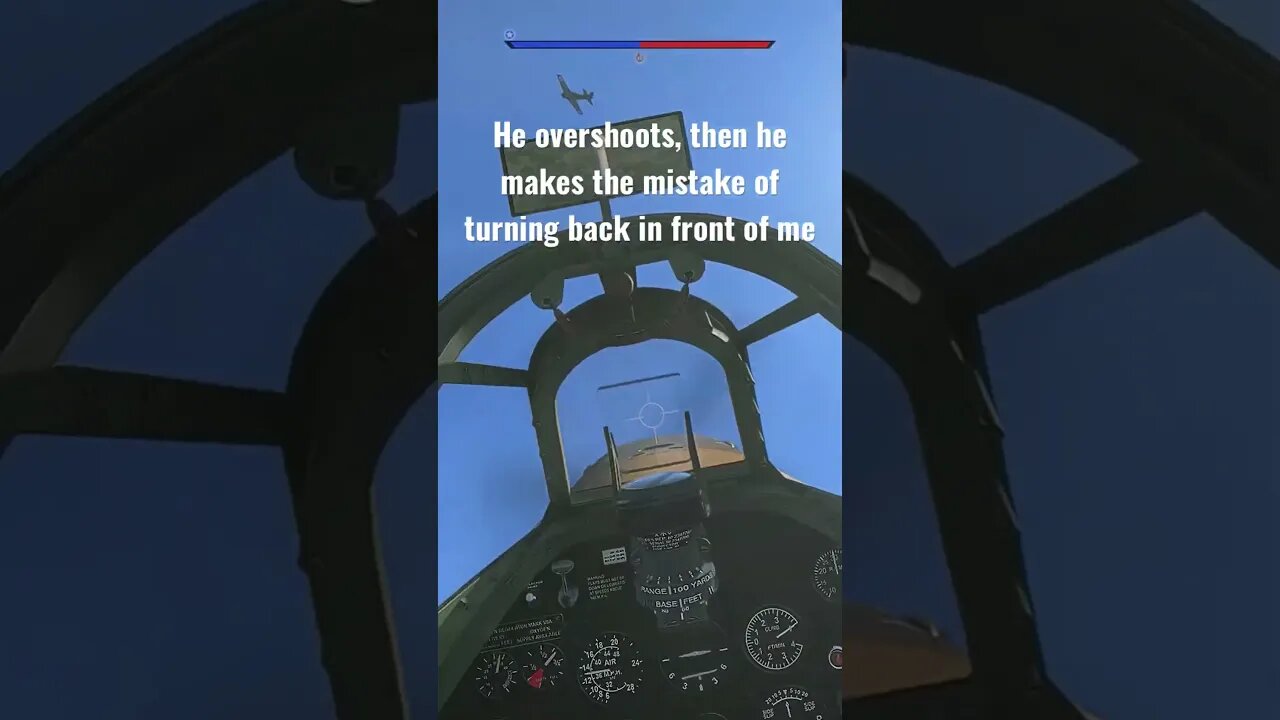 ZERO ON MY 6! 😱| Spitfire Mk Vb | War Thunder Sim #shorts