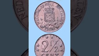 NETHERLANDS ANTILLES 2½ CENTS 1980.#shorts @COINNOTESZ