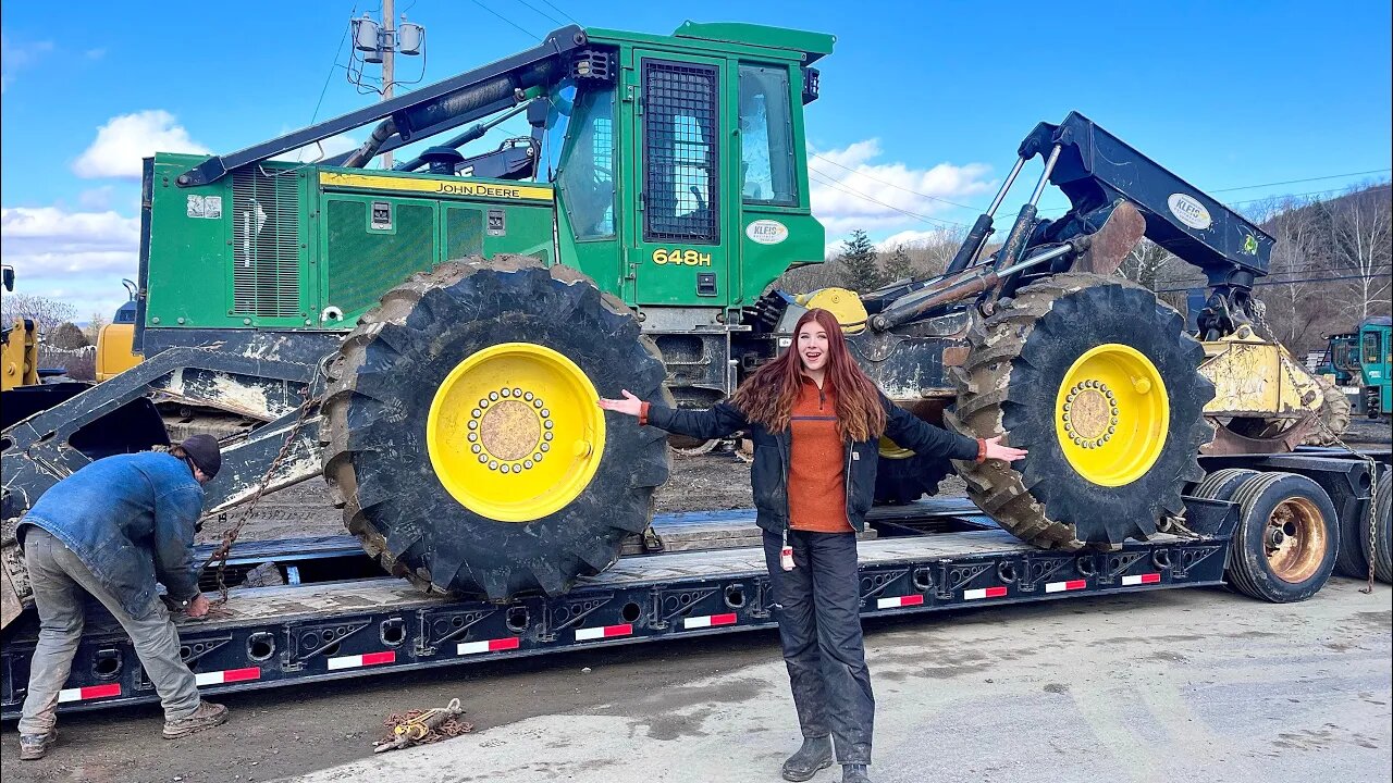 OVERSIZED LOAD: What it Takes to Move a Skidder Like This One!