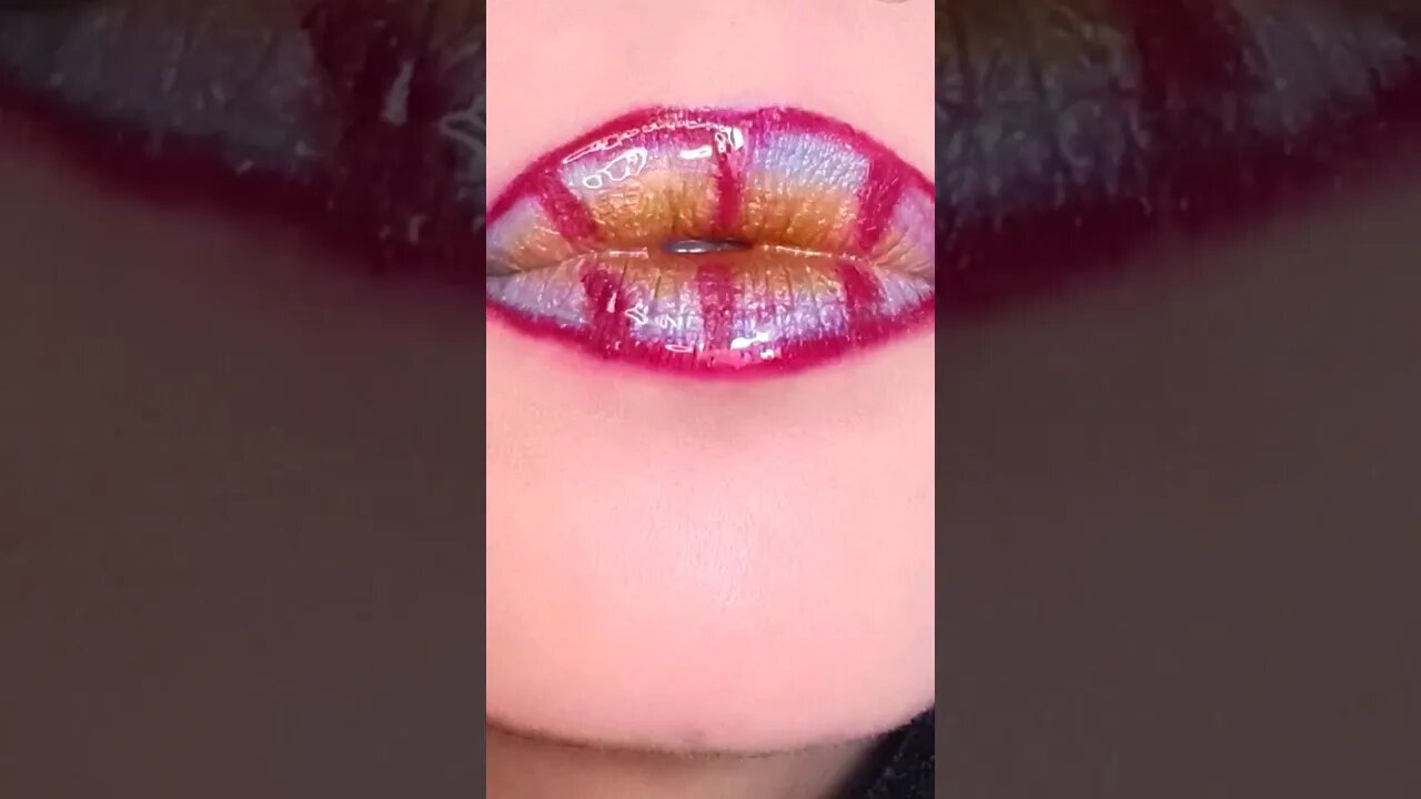 Creative Lip Art Makeup Design #tiktok #viral #makeup #trending #fyp #eyemakeup #eyeshadow