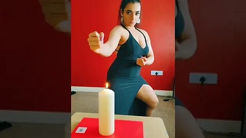 Karate girl martial artist vs candle #shorts