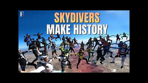 Watch: 96 Skydivers Join Hands to Set a New Record