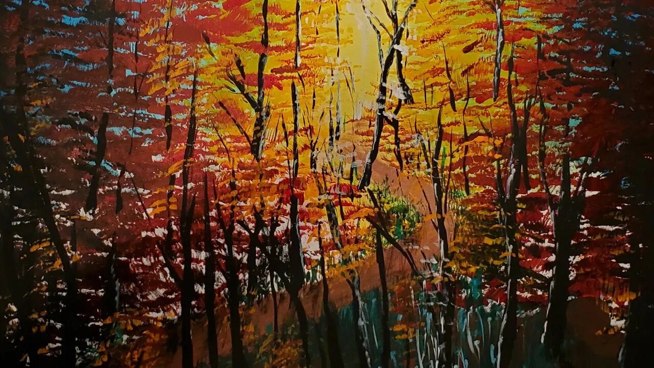 "Autumn Lights" Acrylic on Canvas painting by Dan Preece