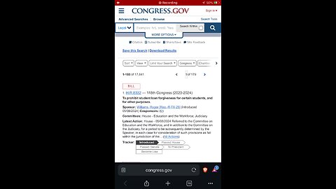 Congress.gov webpage