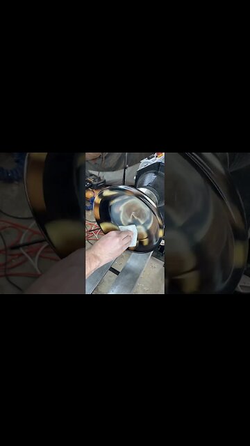 Putting on oil #shorts #woodturning