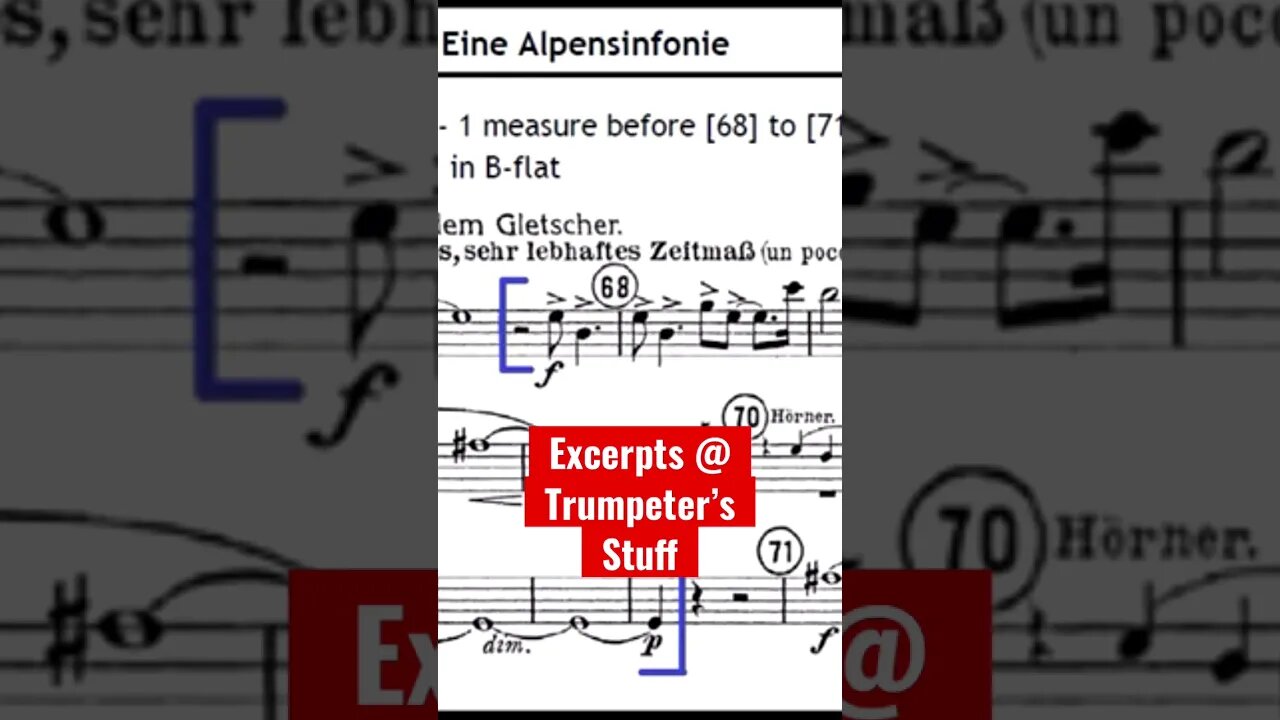 [TRUMPET EXCERPTS] Eine Alpensinfonie (Strauss) - by Heinz Karl Schwebel (HQ Sound Reference)