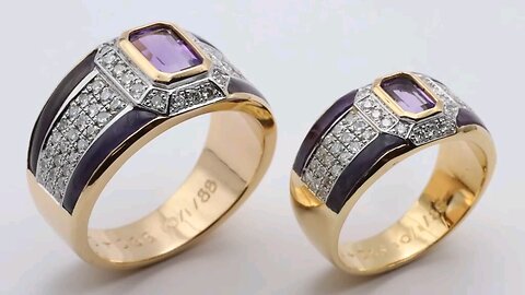 Custom Unique Amethyst Ring with Gold #DIY #diyproject #making #amethyst#gold#fyp #trending