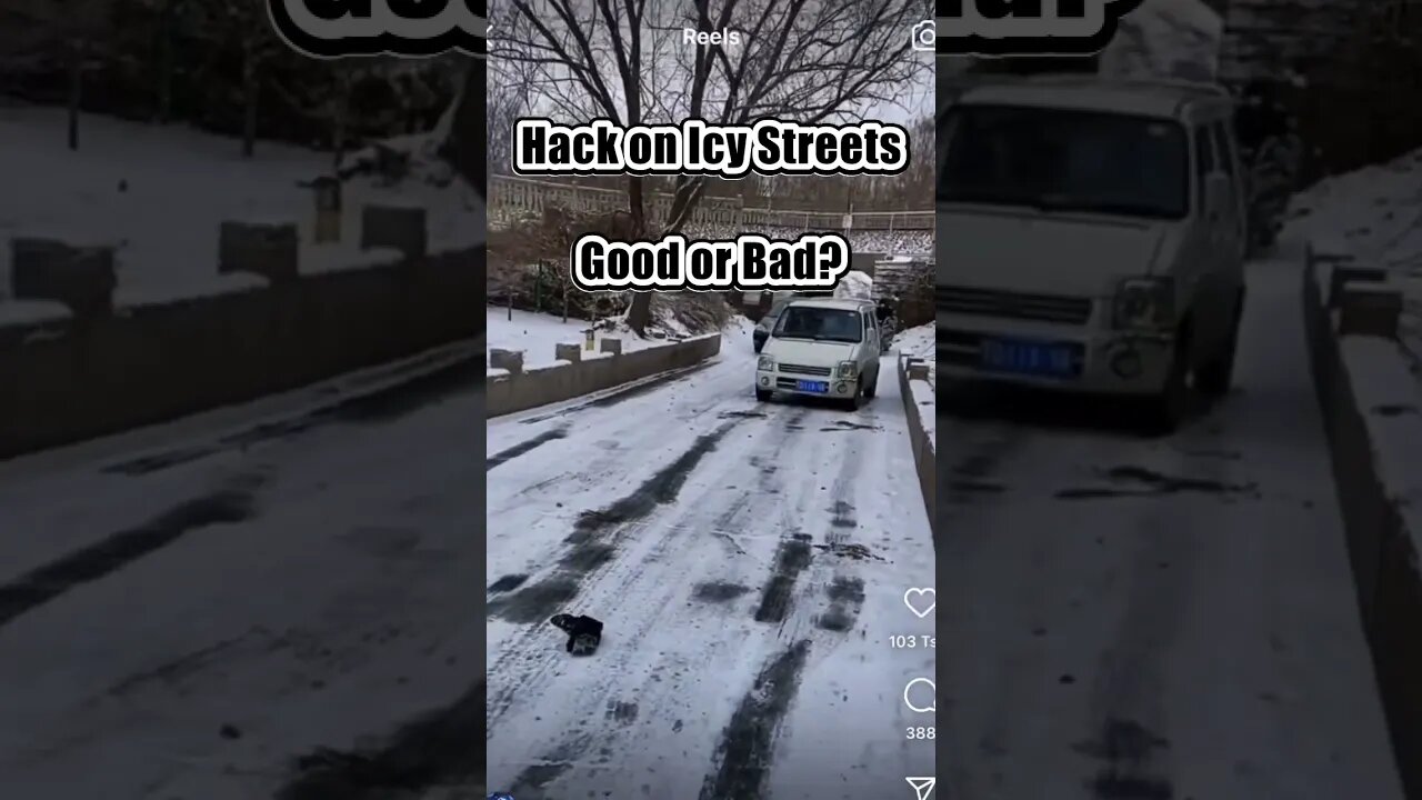 Slipping and sliding: How to safely move a car on an icy street ❄️#shorts #snow #street #car #advice