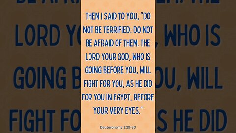 Deuteronomy 1:29-30 #shorts