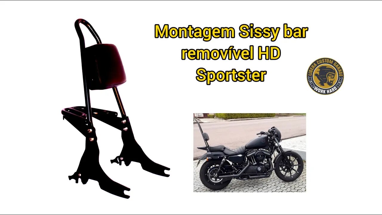 Montagem Sissy Bar Removível HD Sportster