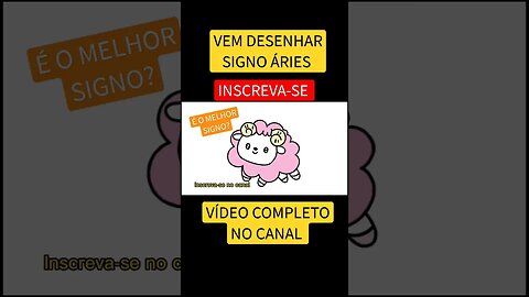 COMO DESENHAR SIGNO ÁRIES KAWAII FÁCIL #desenho #shorts #desenhofacil #signos #aries