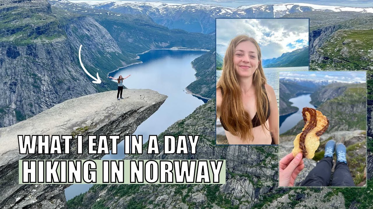 What I Eat In A Day Hiking in Norway (Animal-Based Diet) | Trolltunga Hike, Travel Vlog