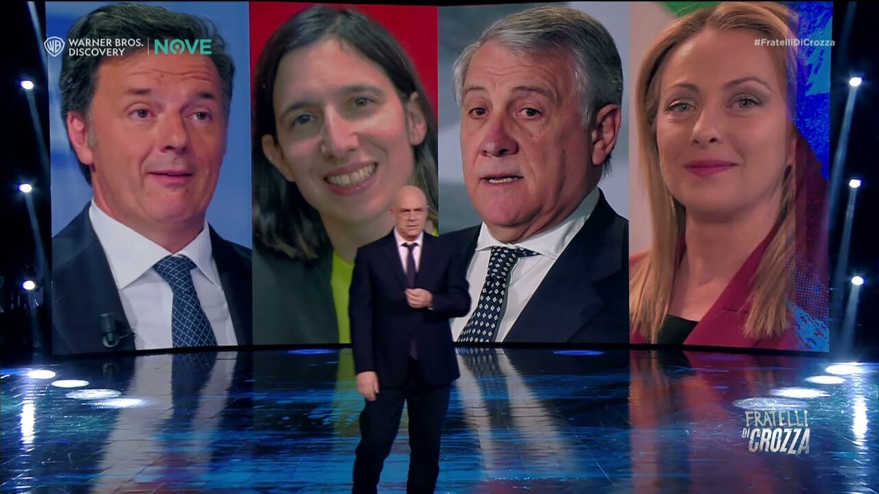 Crozza e il suo monologo sulle elezioni Europee di giugno 2024 tra Renzi,Meloni,Tajani e la Schlein..fanno benissimo i politici a prendere per il culo gli italiani che li votano..MERDALIA💩UN PAESE DI MERDA CON UN POPOLO D'IDIOTI