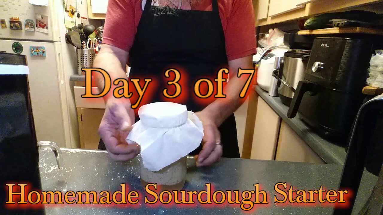 Day 3 Tutorial how to make a Sourdough Starter from scratch easy