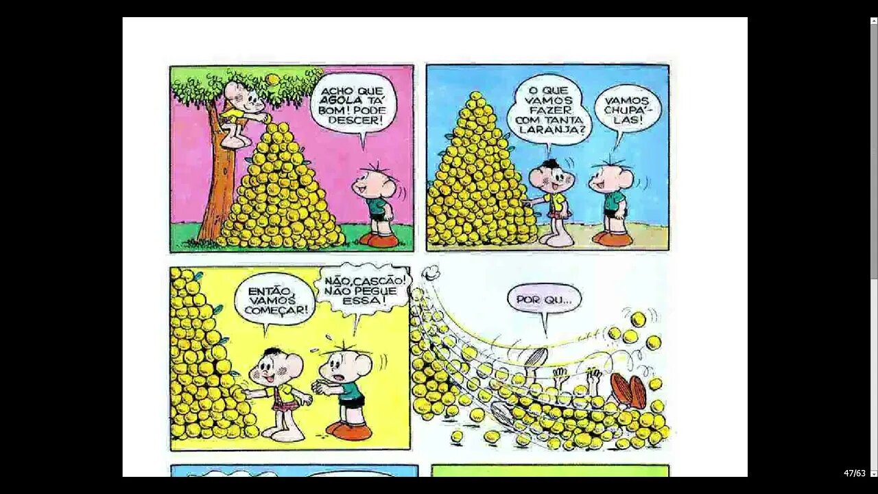 Cebolinha, Cascão E... As Laranjas [Pause o Vídeo Caso Não Consiga Ler]